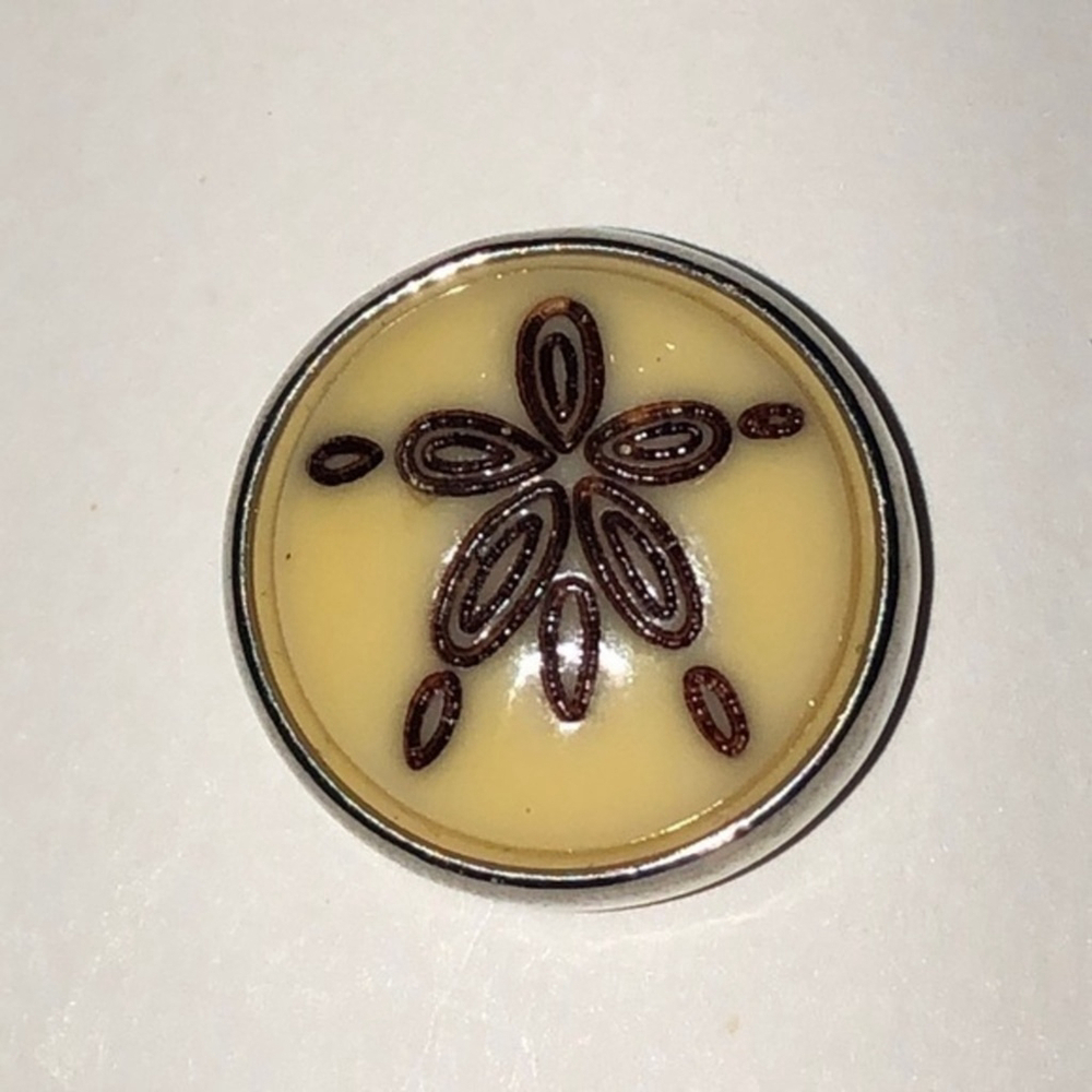 Ginger Snap Interchangeable Jewelry Carved Floral Flower Snap